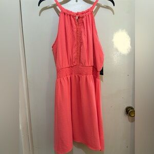 Coral summer dress